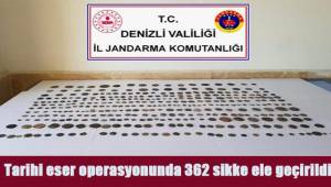 Tarihi eser operasyonunda 362 sikke ele geçirildi