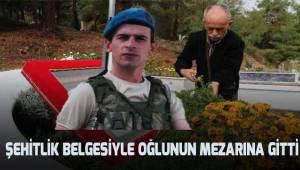 19 aylık hukuk mücadelesinin ardından şehitlik belgesiyle oğlunun mezarına gitti
