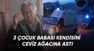 3 Çocuk babası kendisini ceviz ağacına astı