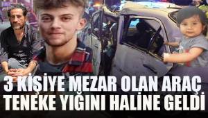3 kişiye mezar olan lüks otomobil beton ayağa çarpınca kağıt gibi ezildi