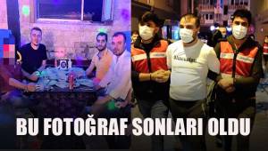 Arandığını bile bile arkadaşlarıyla eğlenmeye gitmesi yetmezmiş gibi bir de fotoğraf çektirdi