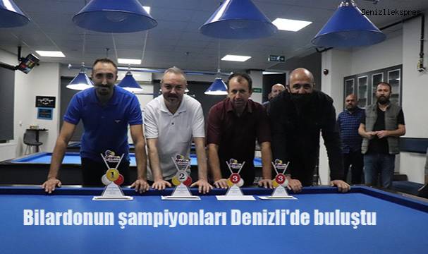 Bilardonun şampiyonları Denizli'de buluştu