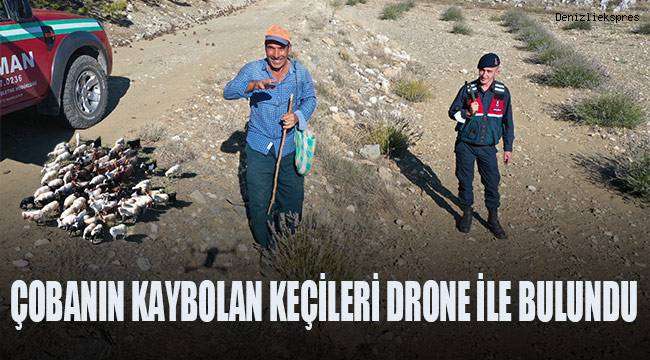 Çobanın kaybolan keçileri drone'la bulundu