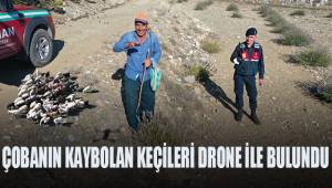 Çobanın kaybolan keçileri drone'la bulundu