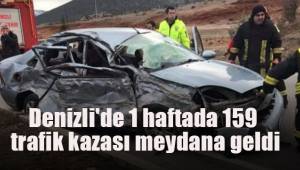 Denizli'de 1 haftada 159 trafik kazası meydana geldi