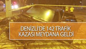 Denizli'de 142 trafik kazası meydana geldi