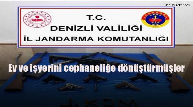 Ev ve işyerini cephaneliğe dönüştürmüşler