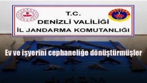 Ev ve işyerini cephaneliğe dönüştürmüşler