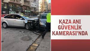 Kaza anı güvenlik kamerasında