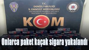 Onlarca paket kaçak sigara yakalandı