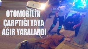 Otomobilin çarptığı yaya ağır yaralandı