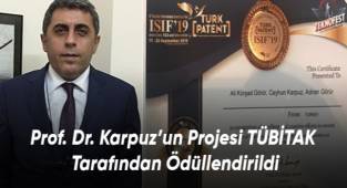 Prof. Dr. Karpuz’un Projesi TÜBİTAK Tarafından Ödüllendirildi