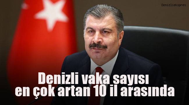 Sağlık Bakanı Fahrettin Koca; Denizli vaka sayısı en çok artan 10 il arasında