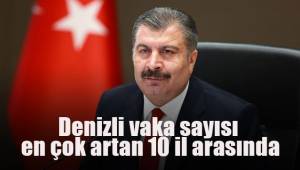 Sağlık Bakanı Fahrettin Koca; Denizli vaka sayısı en çok artan 10 il arasında