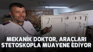 Stetoskoplu oto tamircisi görenleri hayrete düşürüyor