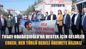 Tugay Odabaşıoğlu'na destek için Ankara'dan gelen heyet Kocabaş Cezaevi'nde basın açıklaması yaptı