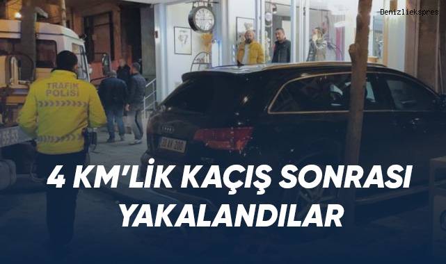 4 kilometrelik kaçış sonrası yakalandılar