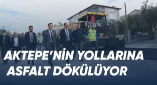 Aktepe’nin Yollarına Asfalt Dökülüyor