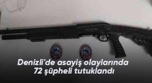Denizli'de asayiş olaylarında 72 şüpheli tutuklandı
