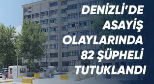 Denizli’de asayiş olaylarında 82 şüpheli tutuklandı