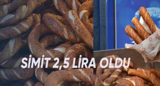 Ekmekten sonra simit de 2,5 TL oldu