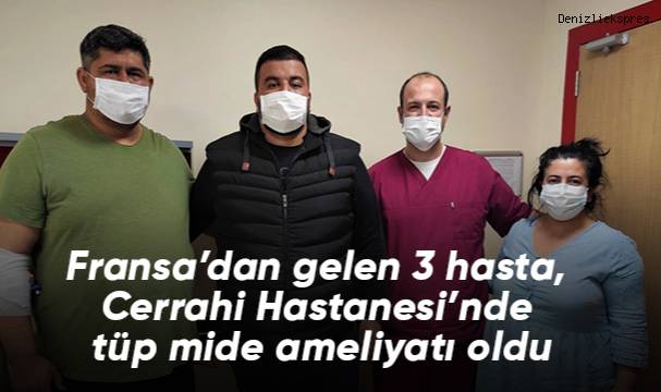 Fransa’dan gelen 3 hasta, Cerrahi Hastanesi’nde tüp mide ameliyatı oldu