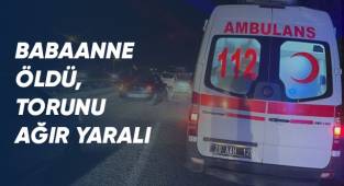 Hafif ticari aracın çarptığı babaanne öldü, torunu ağır yaralandı