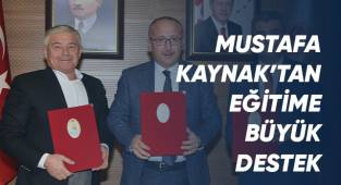 Mustafa Kaynak'tan Eğitime Büyük Destek