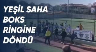Yeşil sahada futbolcular boksöre dönüştü