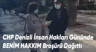 CHP Denizli İnsan Hakları Gününde Benim Hakkım Broşürü Dağıttı