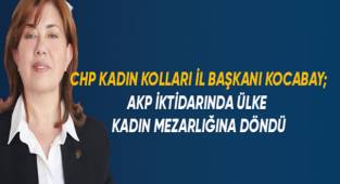 CHP Kadın Kolları İl Başkanı Kocabay; AKP İktidarında ülke kadın mezarlığına döndü