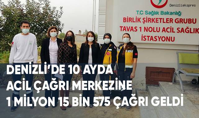 Denizli’de 10 ayda Acil Çağrı Merkezi’ne 1 milyon 15 bin 575 çağrı geldi