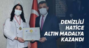 Denizlili Hatice altın madalya kazandı