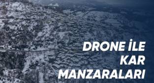 Drone ile muhteşem kar manzaraları