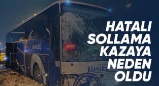Hatalı sollama kazaya sebep oldu