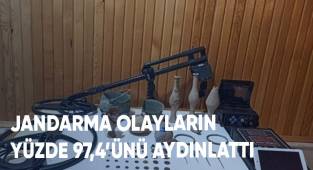 Jandarma olayların yüzde 97,4’ünü aydınlattı