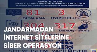 Jandarmadan internet sitelerine siber operasyon