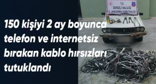 Kablo hırsızları çaldıkları 4 bin metre kablo ile yakalandı