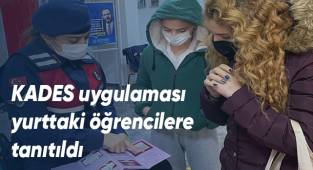KADES uygulaması yurttaki öğrencilere tanıtıldı