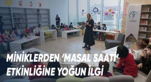 MİNİKLERDEN ‘MASAL SAATİ’ ETKİNLİĞİNE YOĞUN İLGİ