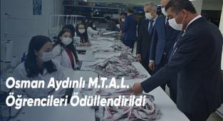 Osman Aydınlı Mesleki ve Teknik Anadolu Lisesi Öğrencileri Ödüllendiridi