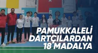 Pamukkaleli dartçılardan 18 madalya