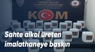 Sahte alkol üreten imalathaneye baskın