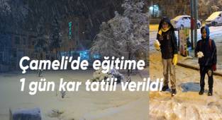 Çameli’de eğitime 1 gün kar tatili verildi