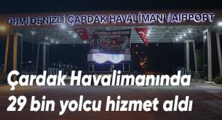 Çardak Havalimanında 29 bin yolcu hizmet aldı