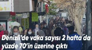 Denizli’de haftalık vaka sayısı artarak devam ediyor