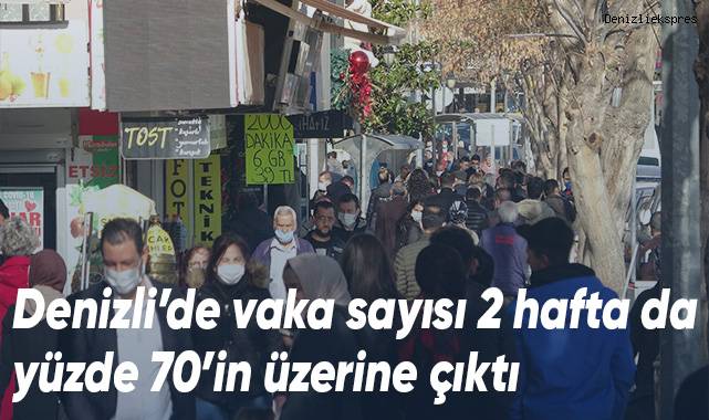 Denizli’de haftalık vaka sayısı artarak devam ediyor