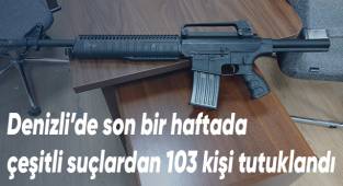 Denizli’de son bir haftada çeşitli suçlardan 103 kişi tutuklandı