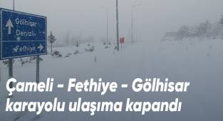 Denizli’de ulaşıma kar engeli