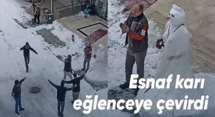 Esnaf karı eğlenceye çevirdi